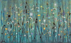 Always With Me I by Jo Starkey - Original painted on Silk on Board sized 24x39 inches. Available from Whitewall Galleries